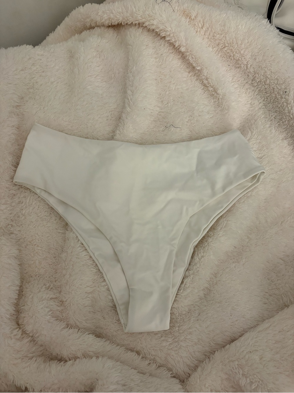 SHEIN High-Waist White Bikini Bottom Size S